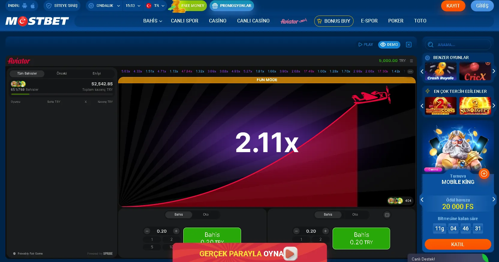 Mostbet aviator ile heyecanı yaşa